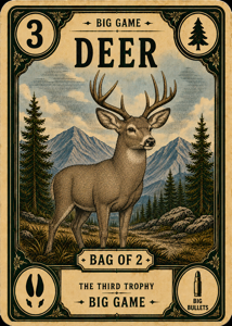 Deer trophy card